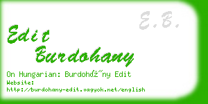 edit burdohany business card